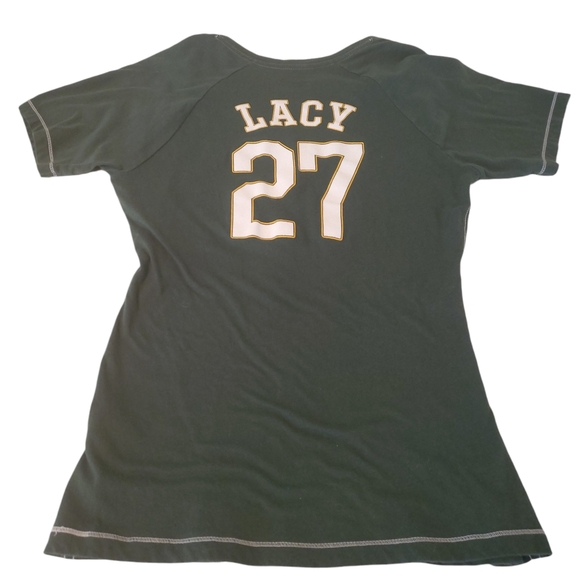 Green Bay Packers Lacy #27 NFL Majestic Women's T-Shirt Size S - Picture 2 of 5